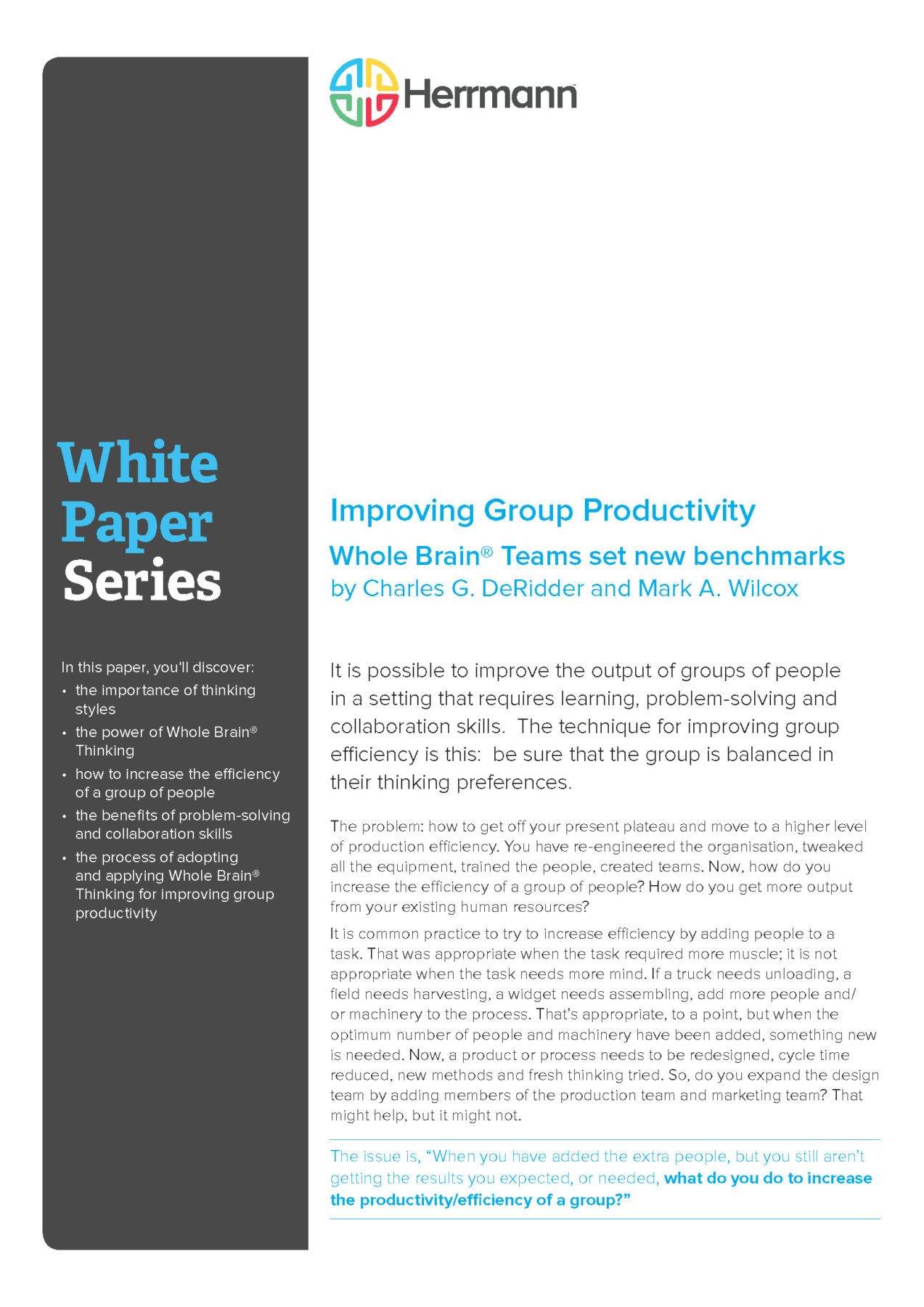 Whitepaper - Improving Group Productivity